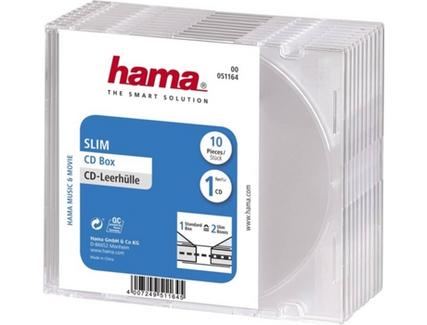 Arquivo CD HAMA Pack 10 unidades Slim