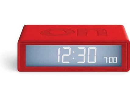 Relógio Despertador LEXON Flip+ Travel (Digital – Vermelho)