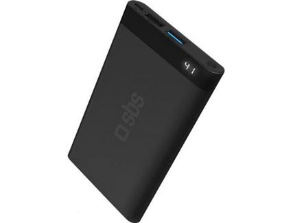 Powerbank SBS Slim (6000 mAh – 2 USB – 1 Micro-USB – Preto)