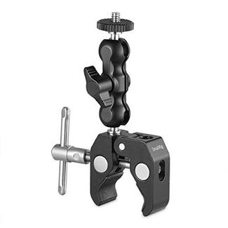 SMALLRIG Multi-functional Ballhead Clamp Double Ball Adapter with Bottom Clamp and Standard 1/4 Screw – 2164