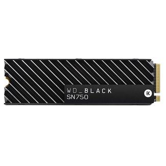 Western Digital WD_Black SN750 500GB M.2 2280 NVMe PCIe 3.0 TLC com dissipador térmico Preto