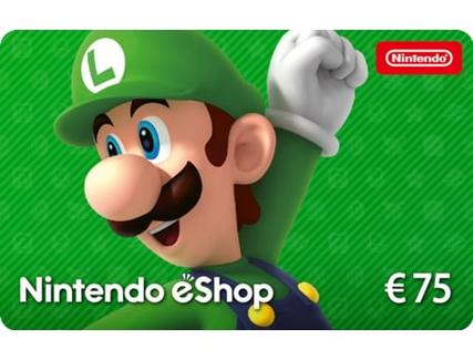 Código digital para fundos da Nintendo eShop: 75 euros