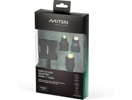 Adaptador MITSAI (HDMI – VGA – Preto)