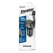 Carregador Auto Car Energizer Power Delivery & QC3 – 38W – 1 USB-C e 1 USB-A
