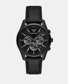 Emporio Armani – Relógio de homem AR11583 cronógrafo de pele preto
