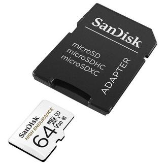 Cartão de Memória MicroSDXC SANDISK High Endurance (64 GB – 100MB/s)