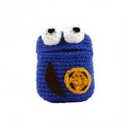 Capa AirPods FUNNY Crochet Monstro Bolacha Azul
