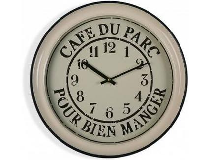Relógio Parede VERSA Cafe Du Parc 43 cm