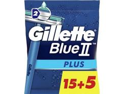 Máquina de Barbear Descartável GILLETTE Blue II Plus (15+5 un)