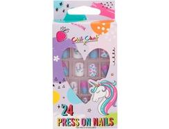 Unhas Postiças CHIT CHAT Press on Nails Unicorn Glitters (24 pre-glued nails)