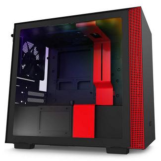 Caixa PC NZXT H210i (Mini ITX Tower – Preto Fosco, Vermelho)