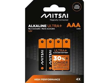 Pilhas Não Recarregáveis MITSAI LR3 (Ultra AAA – 4 Unidades)