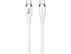 Cabo TARGUS Hyper Silicone (USB-C – USB-C – 240W – 2M – Branco)