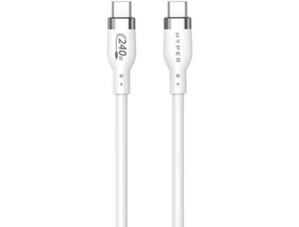 Cabo TARGUS Hyper Silicone (USB-C – USB-C – 240W – 2M – Branco)