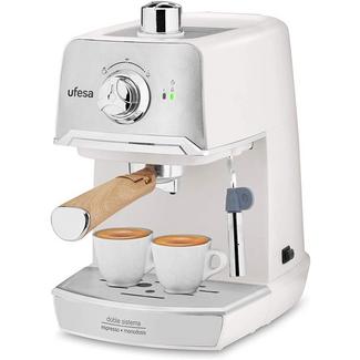 Máquina de Café Manual UFESA CE7238 Cream (20 bar – Café moído e pastilhas)