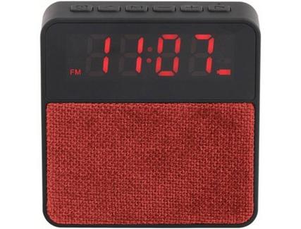 Rádio Despertador CLIPSONIC TES197R (Vermelho – Digital – Bateria)