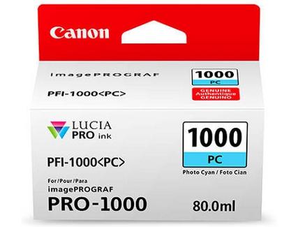 Tinteiro CANON PFI-1000 PC Cian para Fotografia