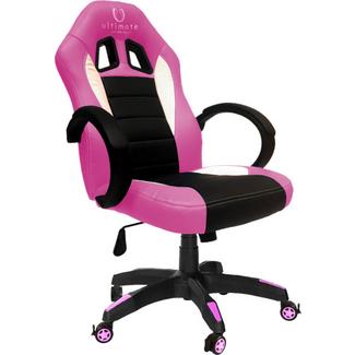 Cadeira Ultimate Gaming Taurus – Rosa Preto e Branco