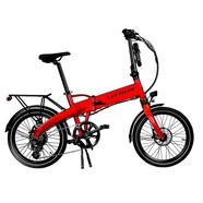 Littium – Bicicleta Elétrica Dobrável Ibiza Rainbow – Red Chili Tamanho único