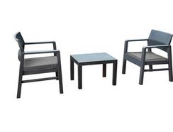 Conjunto de jardim IPAE-PROGARDEN Kraka (2 cadeiras + 1 mesa de apoio)