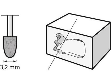 Pedra de esmerilar de carboneto de silício, de 3,2 mm BOSCH Mpx3 Muela de 3,2Mm para Afilado Y