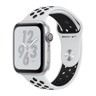 Apple Watch Nike+ Series 4 40mm – Alumínio Prateado | Bracelete Desportiva Nike – Platina Pura | Preto