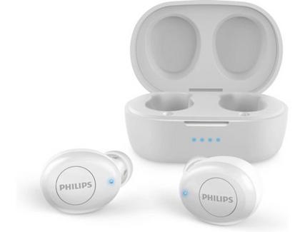 Auriculares Bluetooth True Wireless PHILIPS TAT2205 (In Ear – Microfone – Branco)