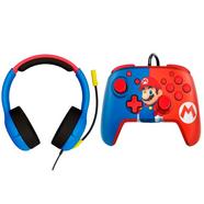 Bundle Super Mario Bros (auriculares LVL40 + comando Rematch) Nintendo Switch