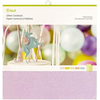 Papel Cardstock Glitter CRICUT Pastel (30x30cm – 10 Folhas)