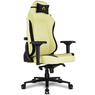 Cadeira Gaming ALPHA GAMER Alegra Fabric (Até 150 kg – Elevador a gás Classe 4 – Amarelo)