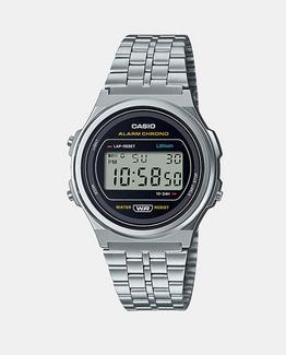 Relógio de homem Casio Collection A171WE-1AEF digital de aço