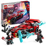 LEGO Marvel Miles Morales contra Morbius brinquedo de construção ação com Spidey minifiguras e um carro para crianças 7+