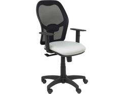 Cadeira de Escritório Operativa PIQUERAS Y CRESPO Alocén Preta e Cinzento (Braços reguláveis – Malha e Tecido)