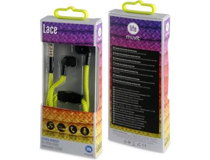 Auriculares MUVIT Stereo Lace Verde 3.5mm