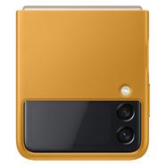 Capa Samsung Leather para Galaxy Z Flip 3 – Mostarda Amarelo