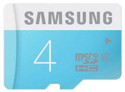 Cartão Memória SAMSUNG MicroSDHC (4 GB – 24 MB/s – Class6) com Adaptador