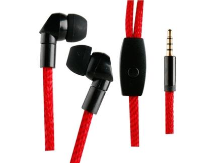 Auriculares Stereo MUVIT Lace 3.5mm Vermelho