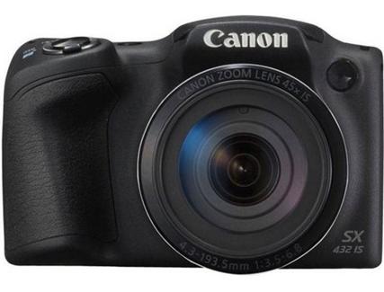 Máquina Fotográfica Bridge CANON Powershot SX432 IS (Preto – 20 MP – ISO: ISO: Auto até 1600 – Zoom Ótico: 45x)