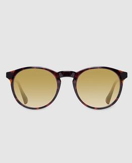 Óculos de sol unissexo Bel Air com armação carey e lentes amarelas