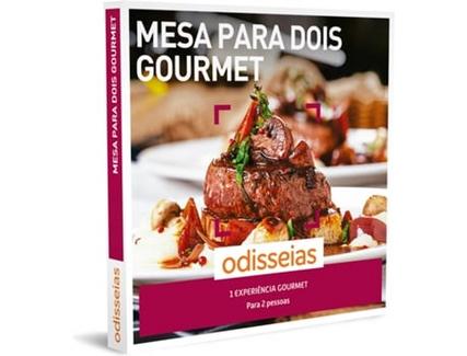 Pack Presente Odisseias – Mesa para Dois Gourmet| Experiência gourmet para 2 pessoas