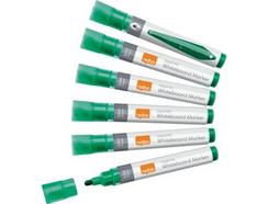 Pack de 10 marcadores NOBO c/ponta redonda de 3 mm (Verde)