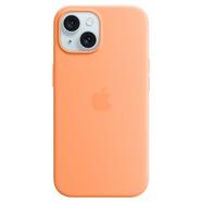 Capa APPLE iPhone 15 Silicone com MagSafe Sorvete de laranja