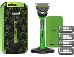 Máquina de Barbear GILLETTE Labs Edição Limitada Razer com Barra Esfoliante + 4 Recargas Lâminas e Estojo de Viagem 1 un