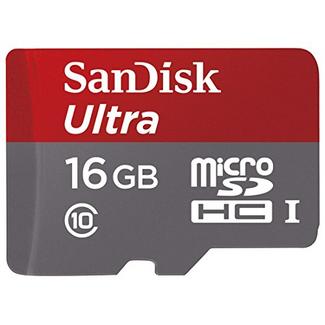 Cartão de Memória MicroSDHC SANDISK Ultra 16GB + Adaptador SD