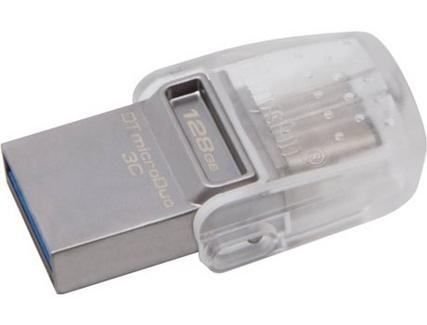 Pen USB KINGSTON DataTraveler microDuo 3C (128 GB – USB Type-C + USB Type-A)