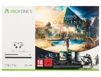 Consola Xbox One S 1TB + Assassin’s Creed Origins + Tom Clancy’s Rainbow Six Siege