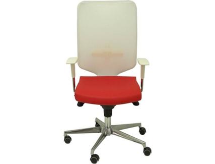 Cadeira de Escritório Operativa PIQUERAS Y CRESPO Ossa Vermelho e Branco (Pele Sintética)