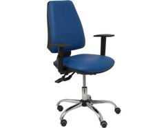 Cadeira de Escritório Operativa PIQUERAS Y CRESPO Elche S 24 Horas Azul (Reforço lombar – Braços reguláveis – Pele Sintética)
