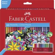Estojo Faber Castell com 60 Lápis Cores Sortidas