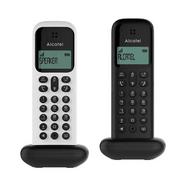 Kit 2 Telefones Fixos ALCATEL D285 EU Preto e Branco